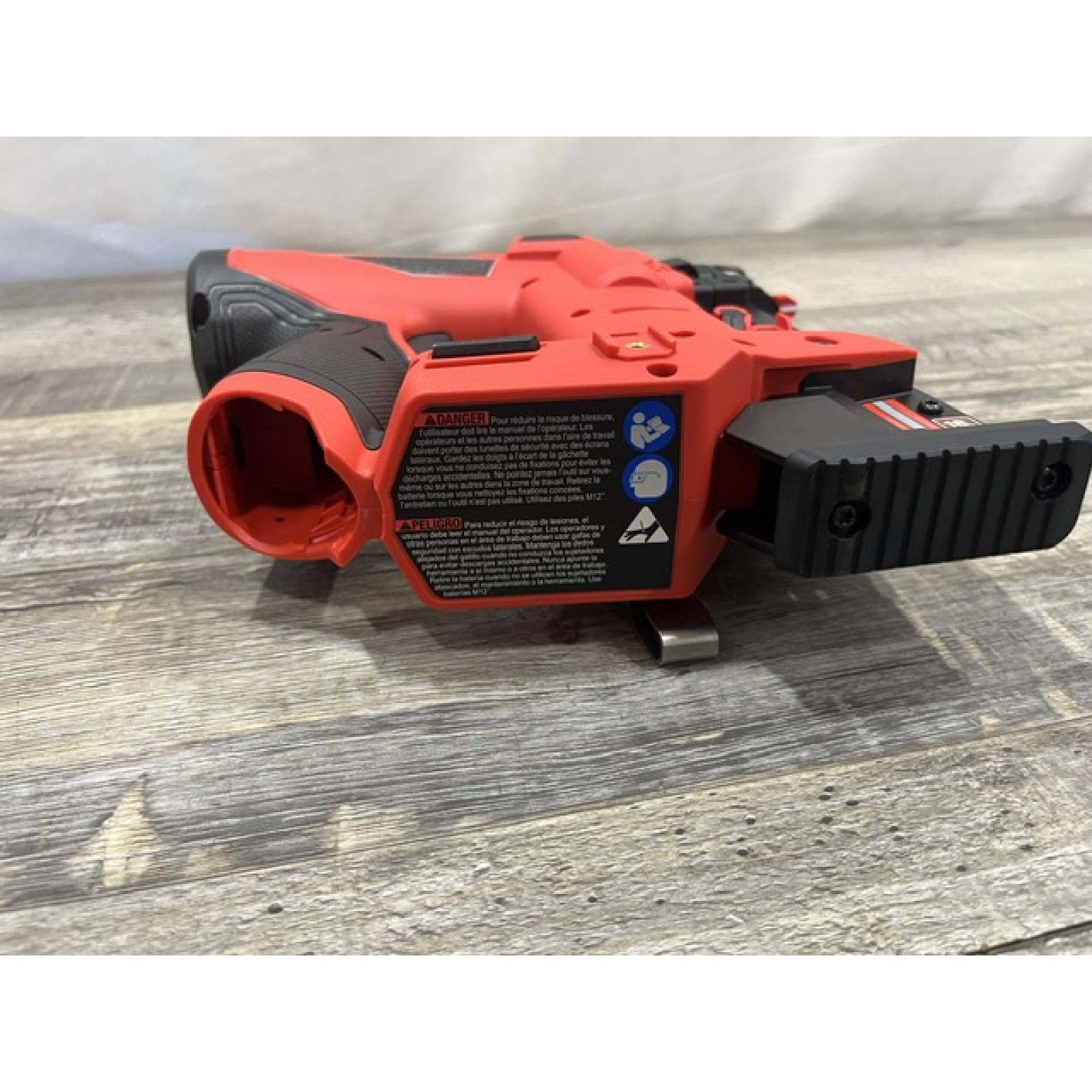 AS-IS Milwaukee FUEL 12-Volt Lithium-Ion Brushless Cordless 18-Gauge 1-1/2 in. Compact Brad Nailer (Tool Only)
