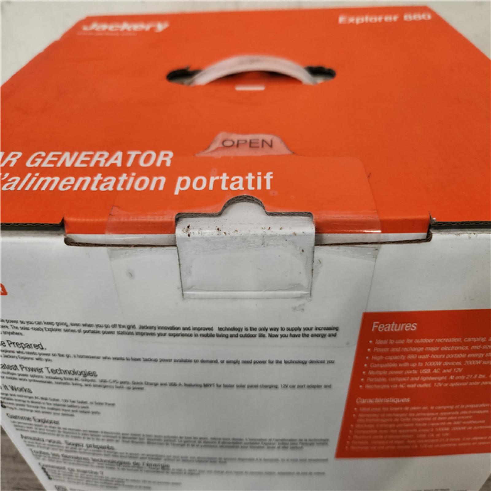 Phoenix Location NEW Jackery 1000-Watt Output/2000W Peak Portable Solar Power Station Explorer 880 Push Start Battery Generator for Outdoors/Camping (SEALED)