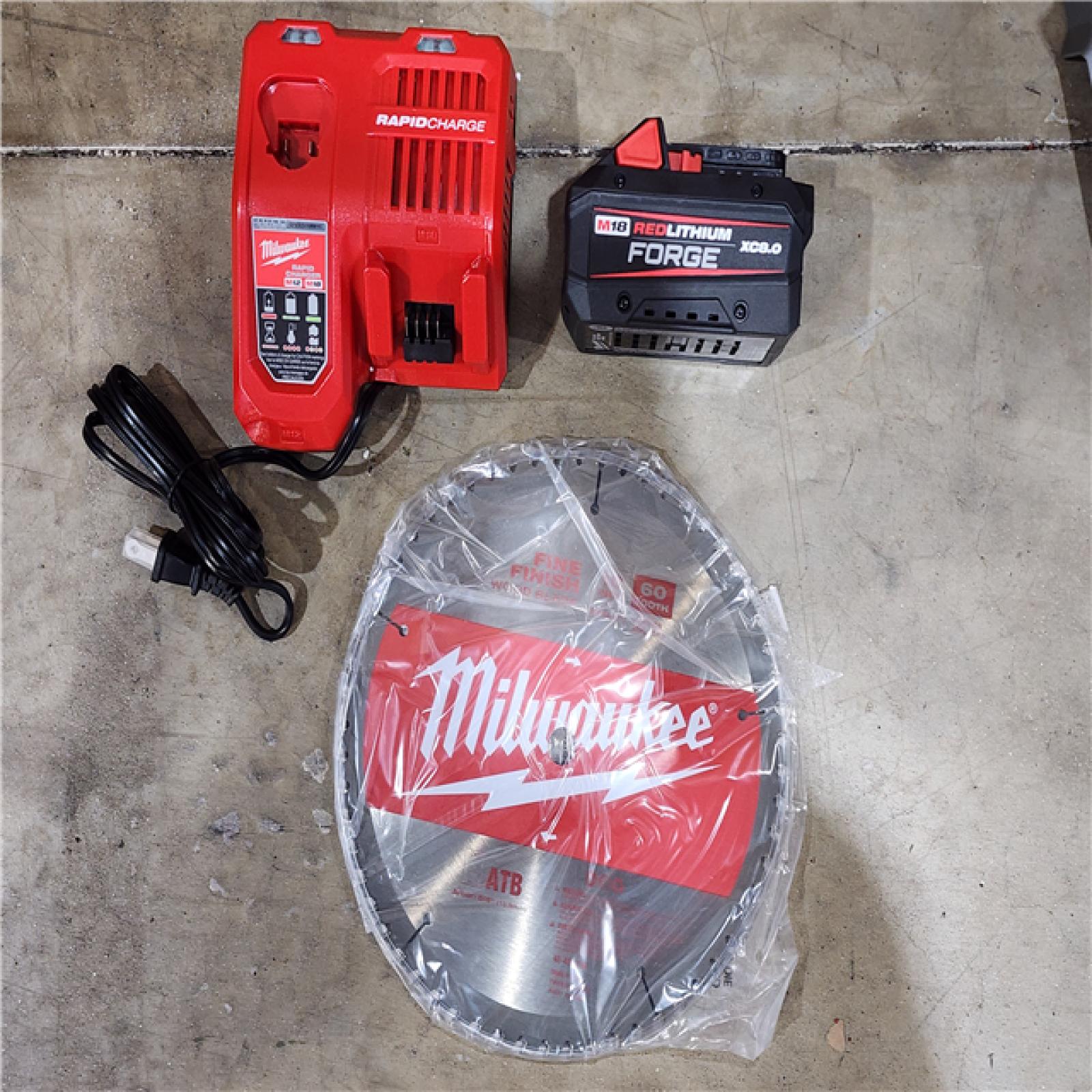 HOUSTON LOCATION - AS-IS M18 FUEL 18V 10 in. Lithium-Ion Brushless Cordless Dual Bevel Sliding Compound Miter Saw Kit with One 8.0 Ah Battery