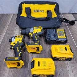 GOOD DEWALT 20V MAX XR Hammer Drill and ATOMIC Impact Driver 2 Tool Cordless Combo Kit with (2) 4.0Ah Batteries, Charger, and Bag