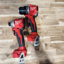 HOUSTON LOCATION - AS-IS MILWAUKEE 2 TOOL COMBO KIT W/ (2) BATTERY & CHARGER