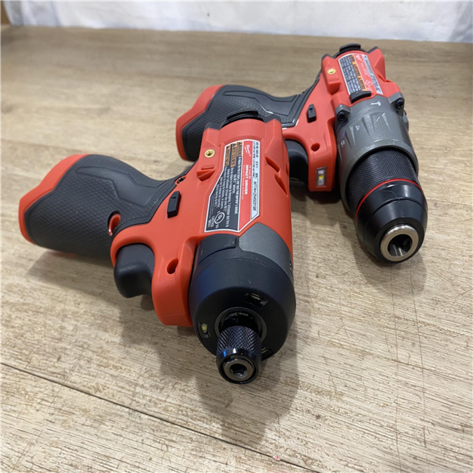 AS-IS Milwaukee FUEL 12-Volt Lithium-Ion Brushless Cordless Hammer Drill and Impact Driver Combo Kit