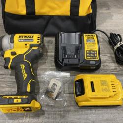 AS-IS DEWALT Atomic 20V Max Lithium-Ion Brushless Cordless Compact 1/4 in. Impact Driver Kit