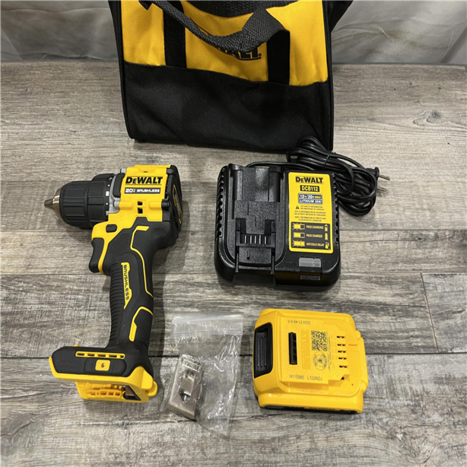 AS-IS DEWALT Atomic 20V Lithium-Ion Cordless Compact 1/2 in. Drill/Driver Kit