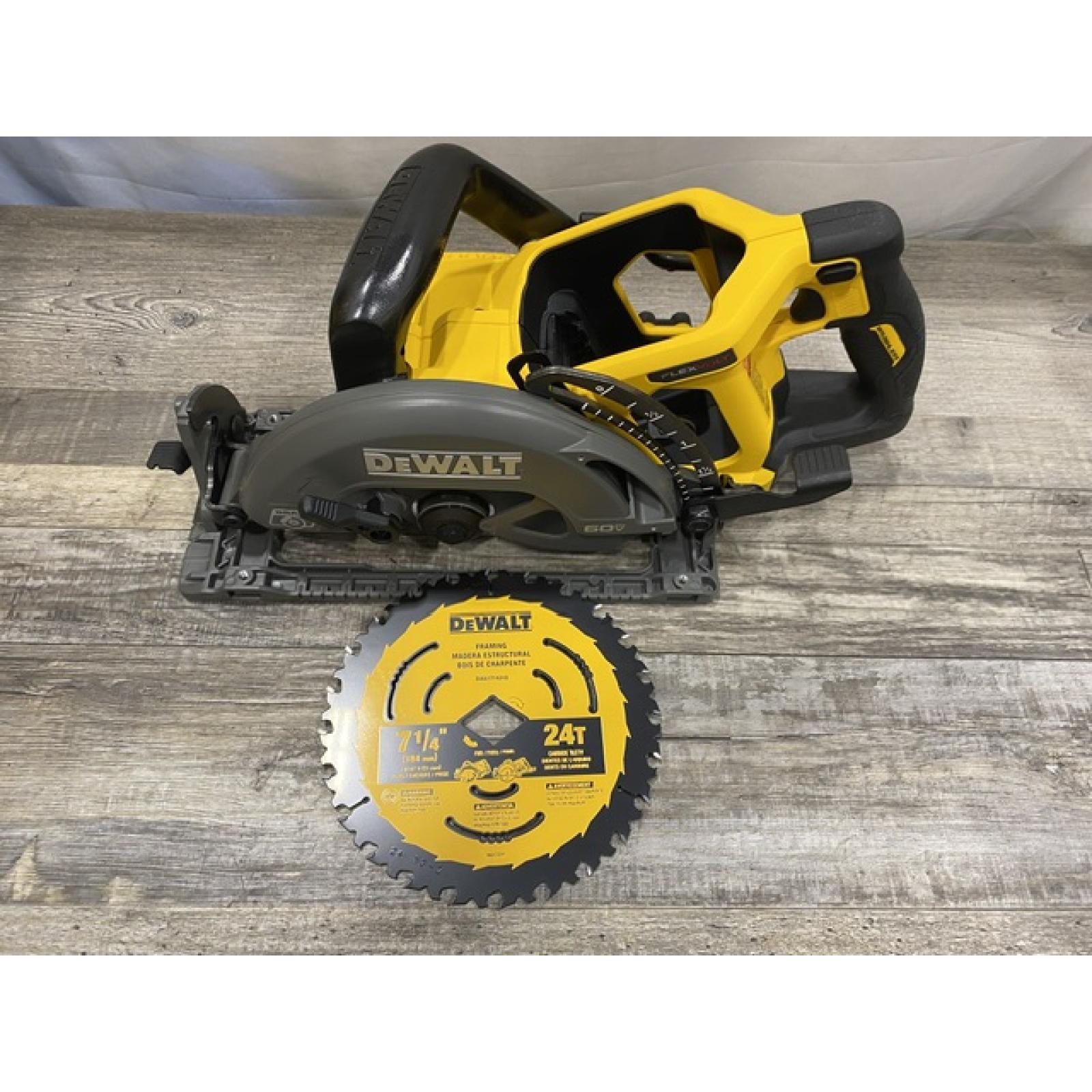 AS-IS DEWALT FLEXVOLT 60V MAX Cordless Brushless 7-1/4 in. Wormdrive Style Circular Saw (Tool Only)