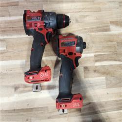 HOUSTON LOCATION - AS-IS Milwaukee  FUEL 18V Lithium-Ion Brushless Cordless Hammer Drill and Impact Driver Combo Kit