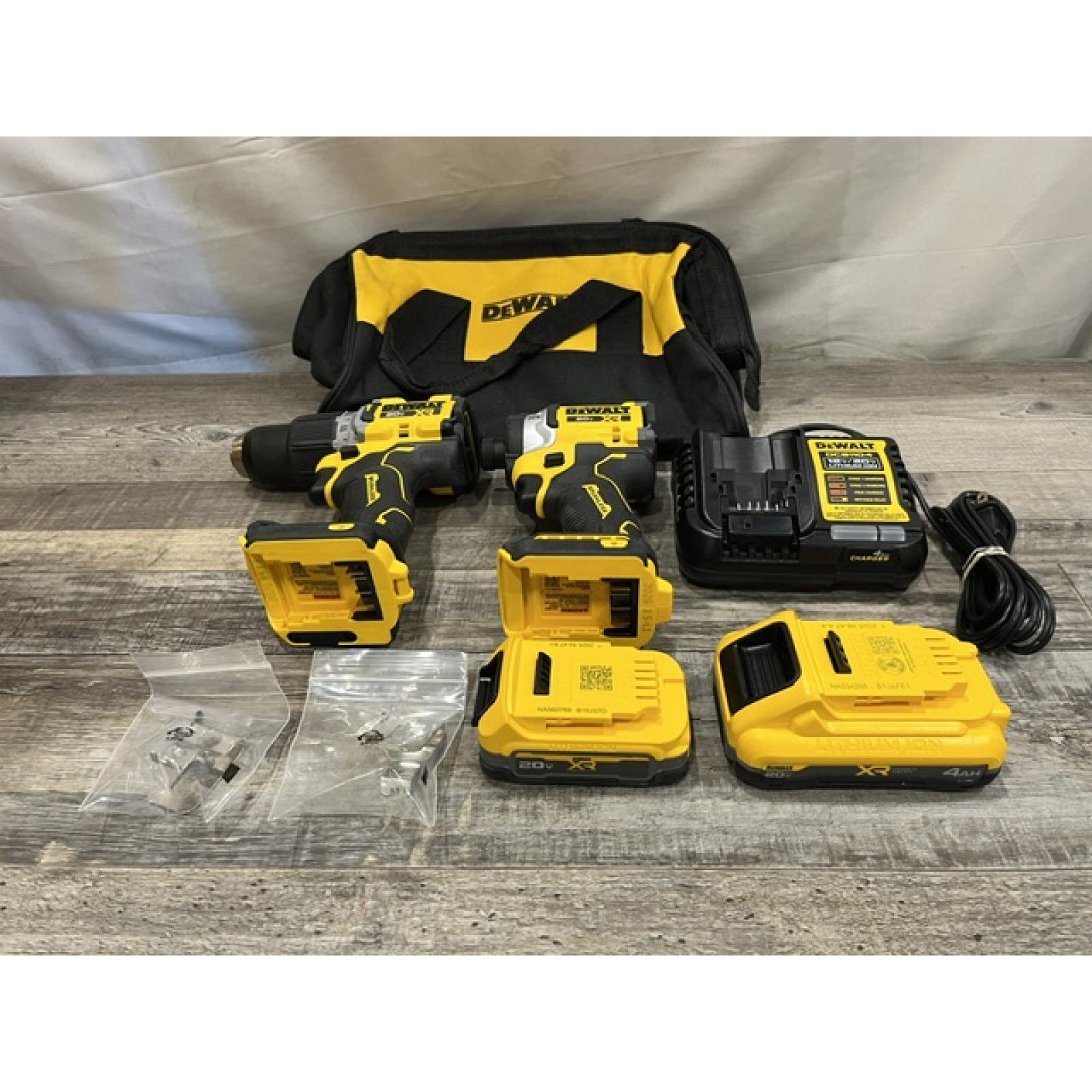 AS-IS DEWALT 20V XR Lithium-Ion Cordless 2-Tool Combo Kit