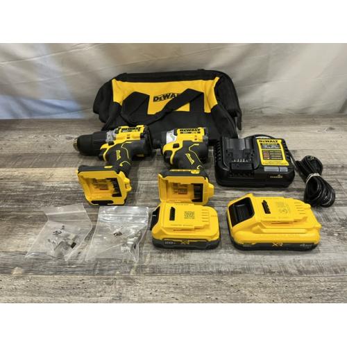 AS-IS DEWALT 20V XR Lithium-Ion Cordless 2-Tool Combo Kit
