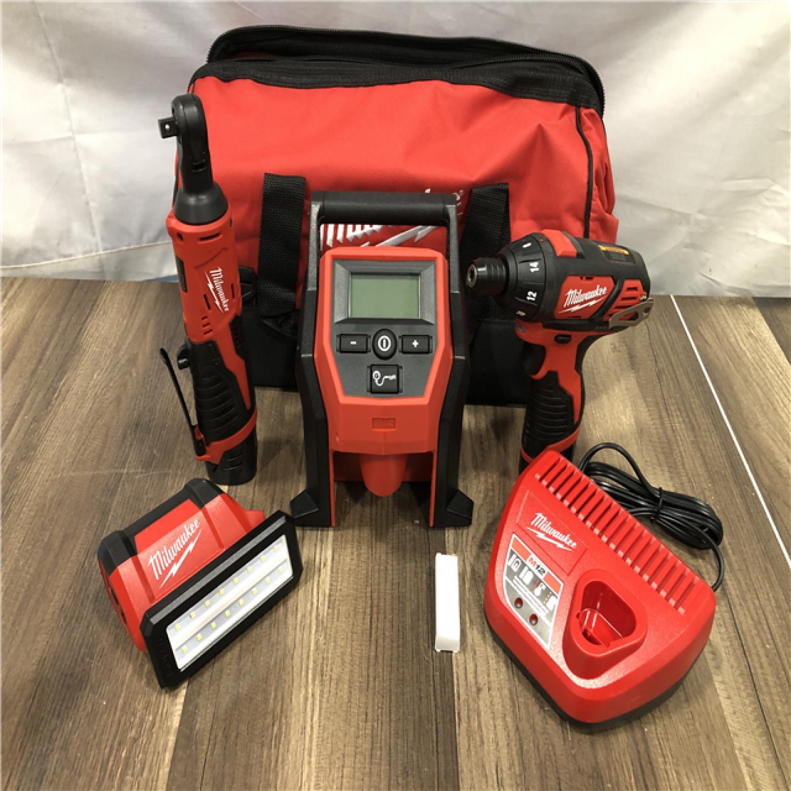 AS-IS Milwaukee M12 12V Lithium-Ion Cordless Combo Kit