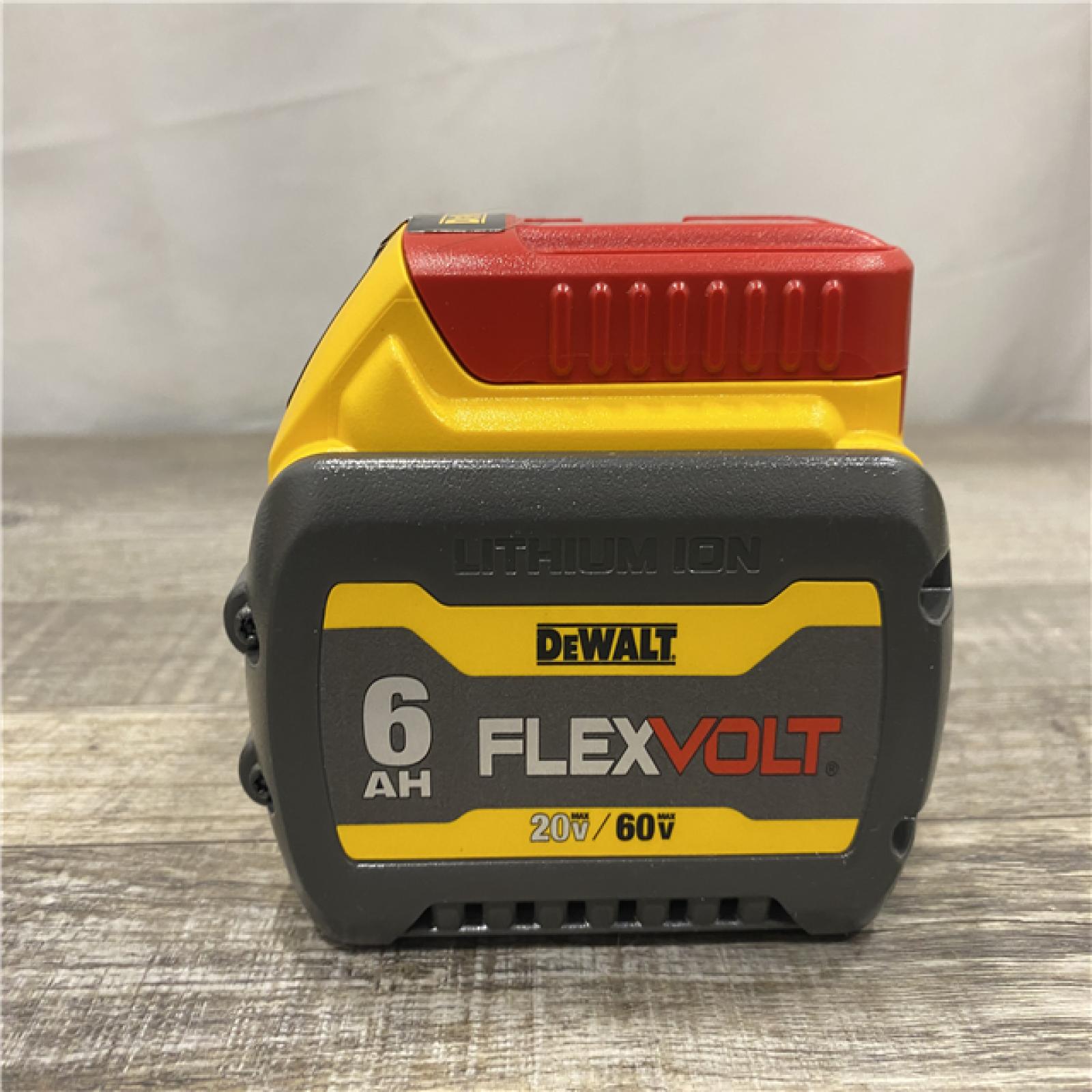 AS-IS DEWALT FLEXVOLT 20V/60V MAX Lithium-Ion 6.0Ah Battery Pack with 6 Amp Output Charger