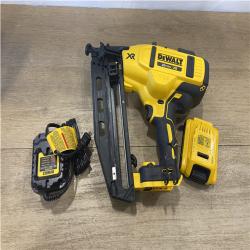 AS-IS DEWALT 20V MAX XR 16-Gauge Electric Cordless Angled Finishing Nailer Kit