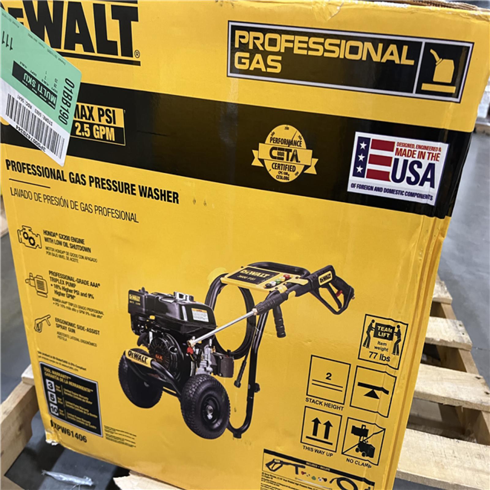 Dallas Location - As-Is DEWALT 3600 PSI 2.5 GPM Gas Pressure Washer