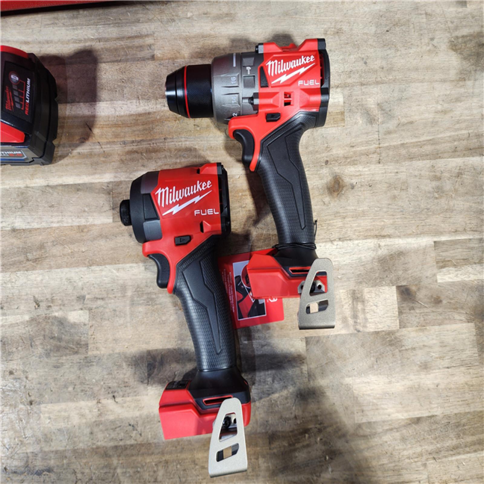 HOUSTON LOCATION - AS-IS (APPEARS LIKE NEW) MILWAUKEE FUEL 18V Lithium-Ion Brushless Cordless Hammer Drill and Impact Driver Combo Kit
