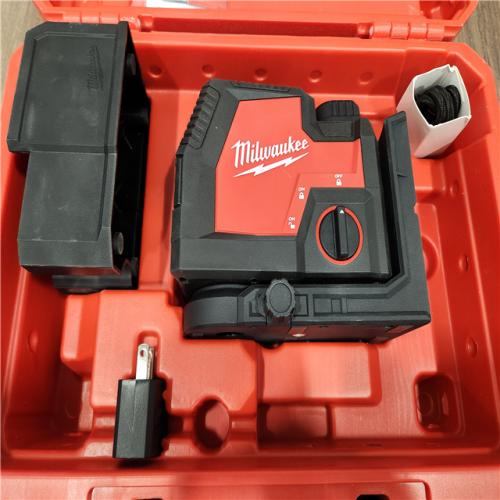 AS-IS- Milwaukee- Green Beam Laser Cross Line Plumb Point USB Rechargeable