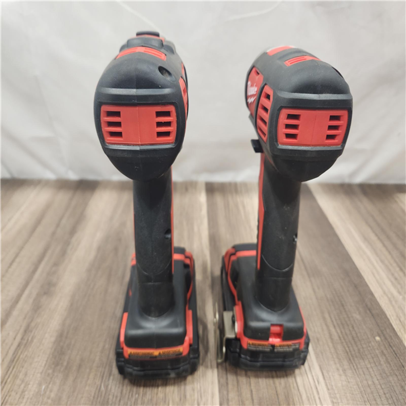 AS-IS- Milwaukee 18V Cordless Brushed 2-Tool Drill/Driver and Impact Driver Kit