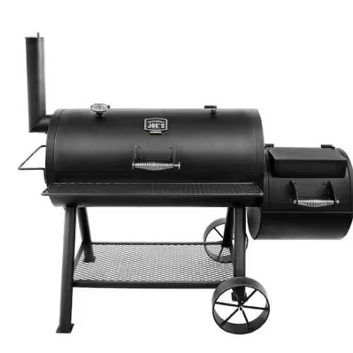 DALLAS LOCATION - OKLAHOMA JOE'S Longhorn Offset Charcoal Smoker and Grill with 1060 sq. in. Cooking Area in Black