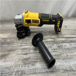 AS-IS DEWALT 20-Volt MAX Cordless Brushless 4-1/2 in. Angle Grinder with Slide Switch (Tool Only)