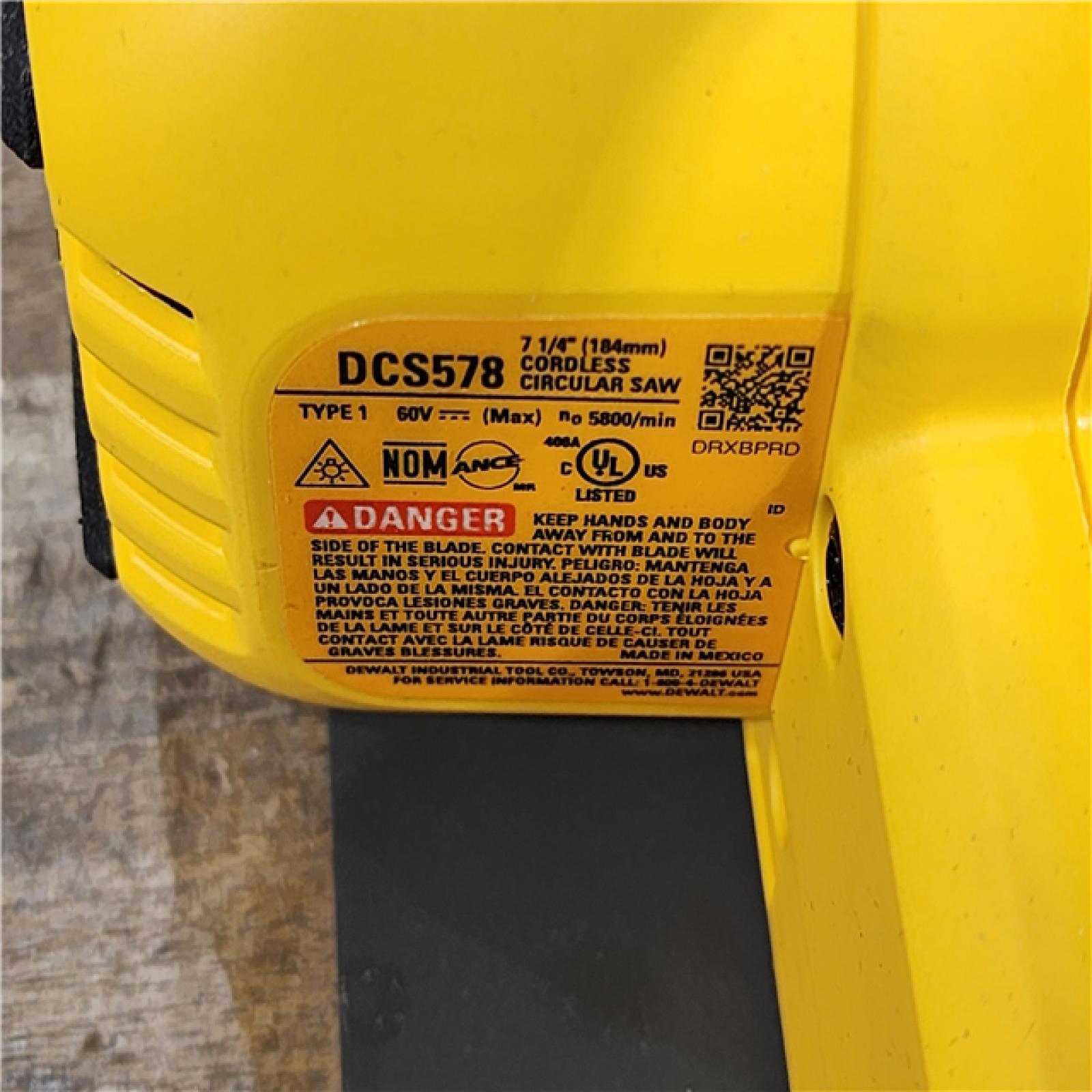 HOUSTON LOCATION - AS-IS DeWALT Flexvolt Max 7-1/4 60V Brushless Circular Saw (Tool Only)