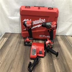 AS-IS Milwaukee  FUEL 18V Lithium-Ion Brushless Cordless Hammer Drill and Impact Driver Combo Kit