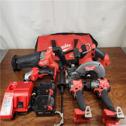 AS-IS Milwaukee M18 FUEL Lithium-Ion Brushless Cordless (5 Tool) Combo Kit