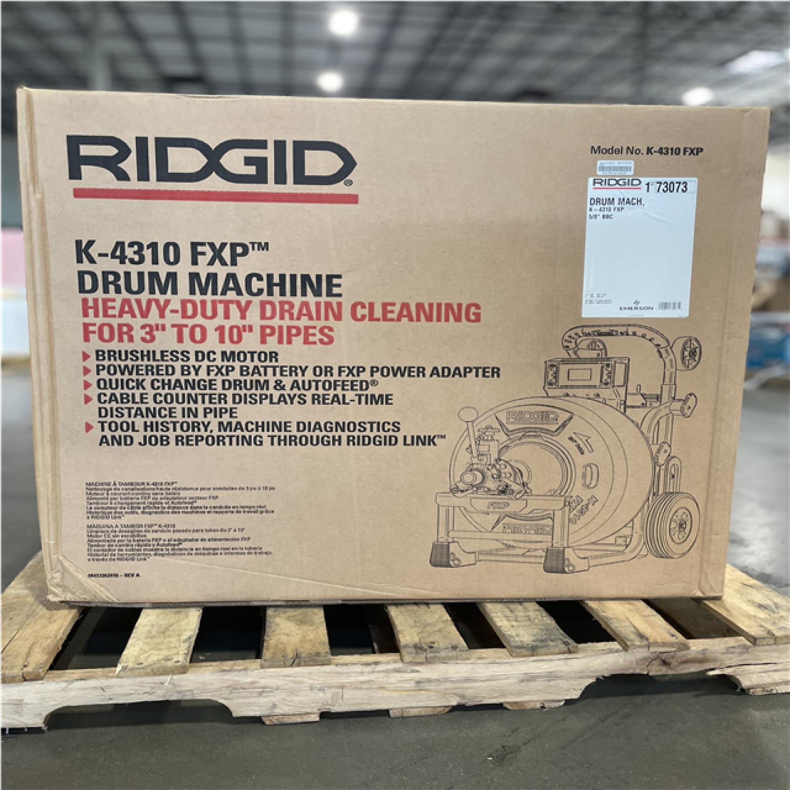 DALLAS LOCATION- RIDGID K-4310 FXP 3/4 in. Drain Cleaning Drum Machine Standard Kit