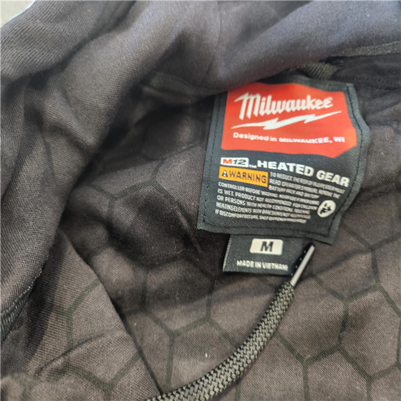 AS-IS- Women's Medium M12 12-Volt Lithium-Ion Cordless Gray Heated Jacket Hoodie Kit