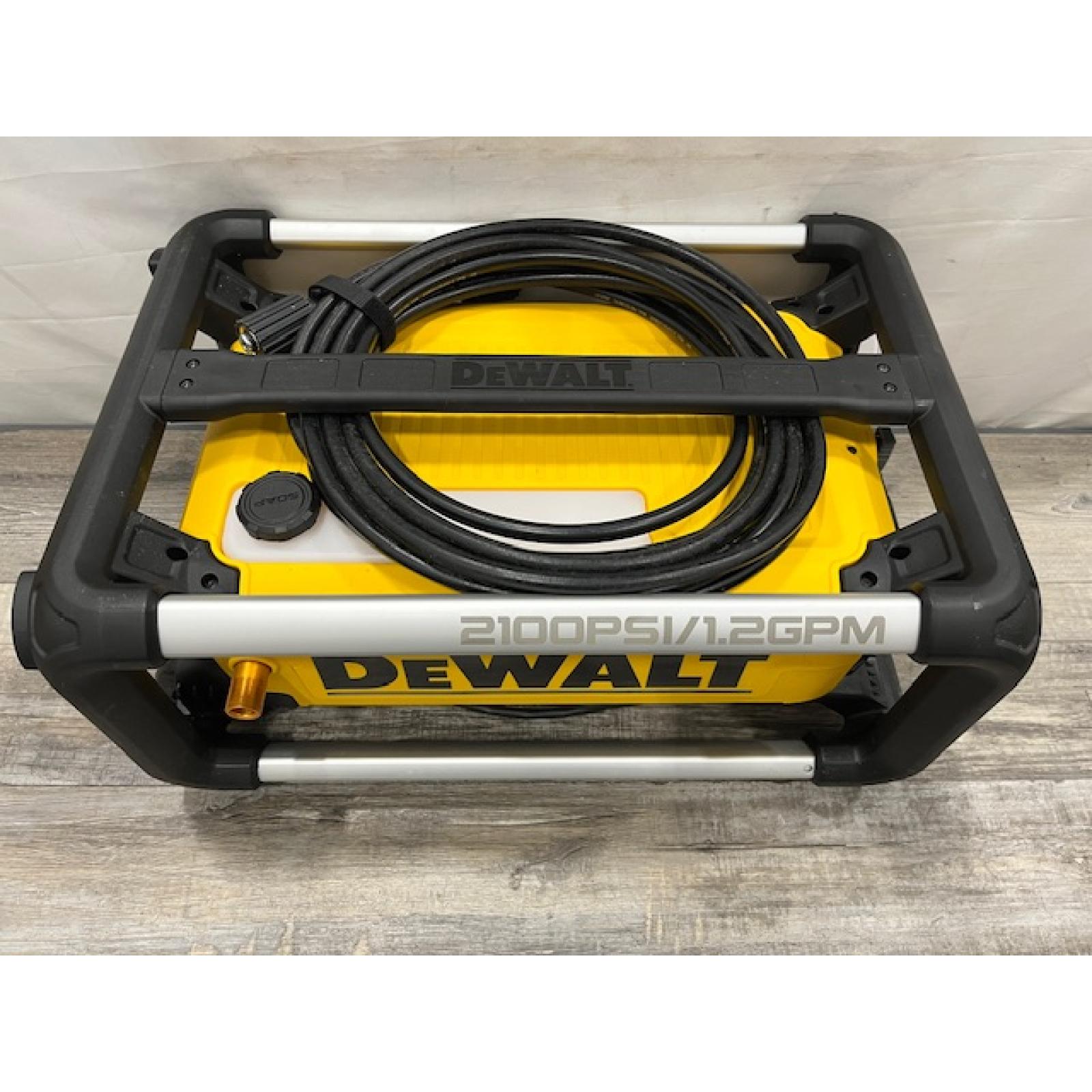AS-IS DEWALT 2100 PSI 1.2 GPM 13 Amp Cold Water Electric Pressure Washer with Internal Equipment Storage