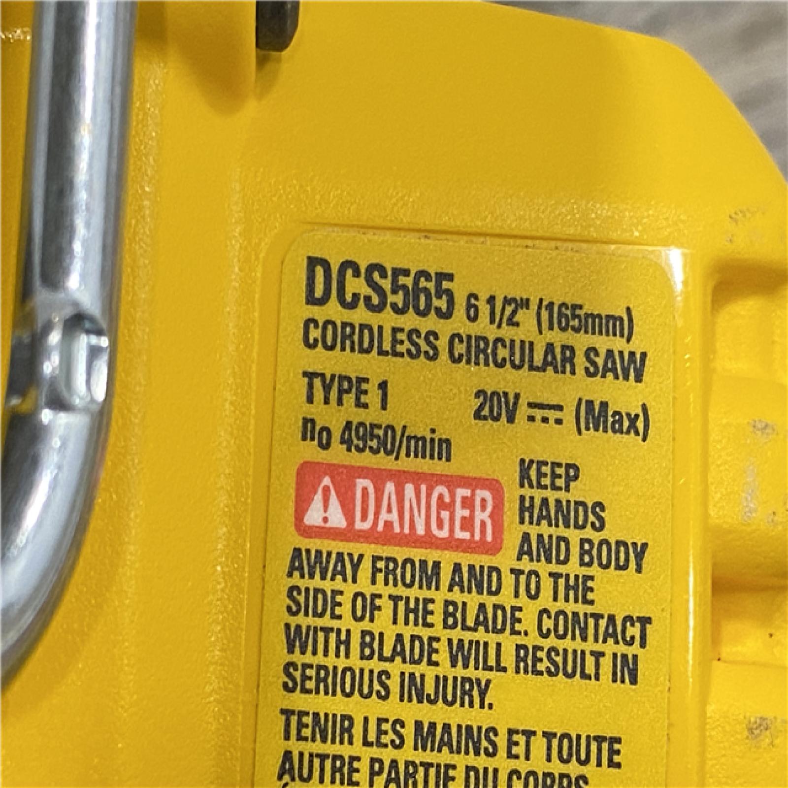 AS-IS DEWALT 20V MAX Cordless Brushless 6-1/2 in. Sidewinder Style Circular Saw (Tool Only)