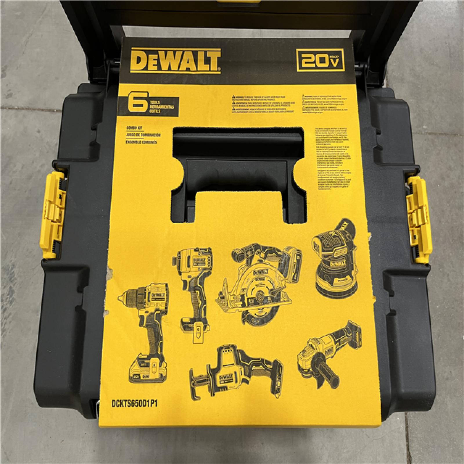 NEW -  DEWALT 20V Lithium-Ion Cordless 6-Tool Combo Kit with Rolling Toolbox