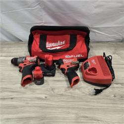 LIKE NEW! - Milwaukee 3497-22 12V Brushless Hammer Drill and Impact Driver Combo Kit