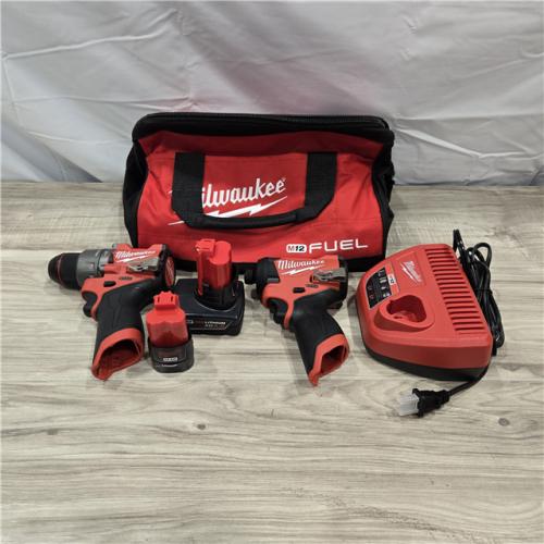 LIKE NEW! - Milwaukee 3497-22 12V Brushless Hammer Drill and Impact Driver Combo Kit