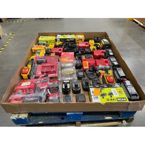 DALLAS LOCATION - AS-IS BATTERY AND CHARGERS PALLET