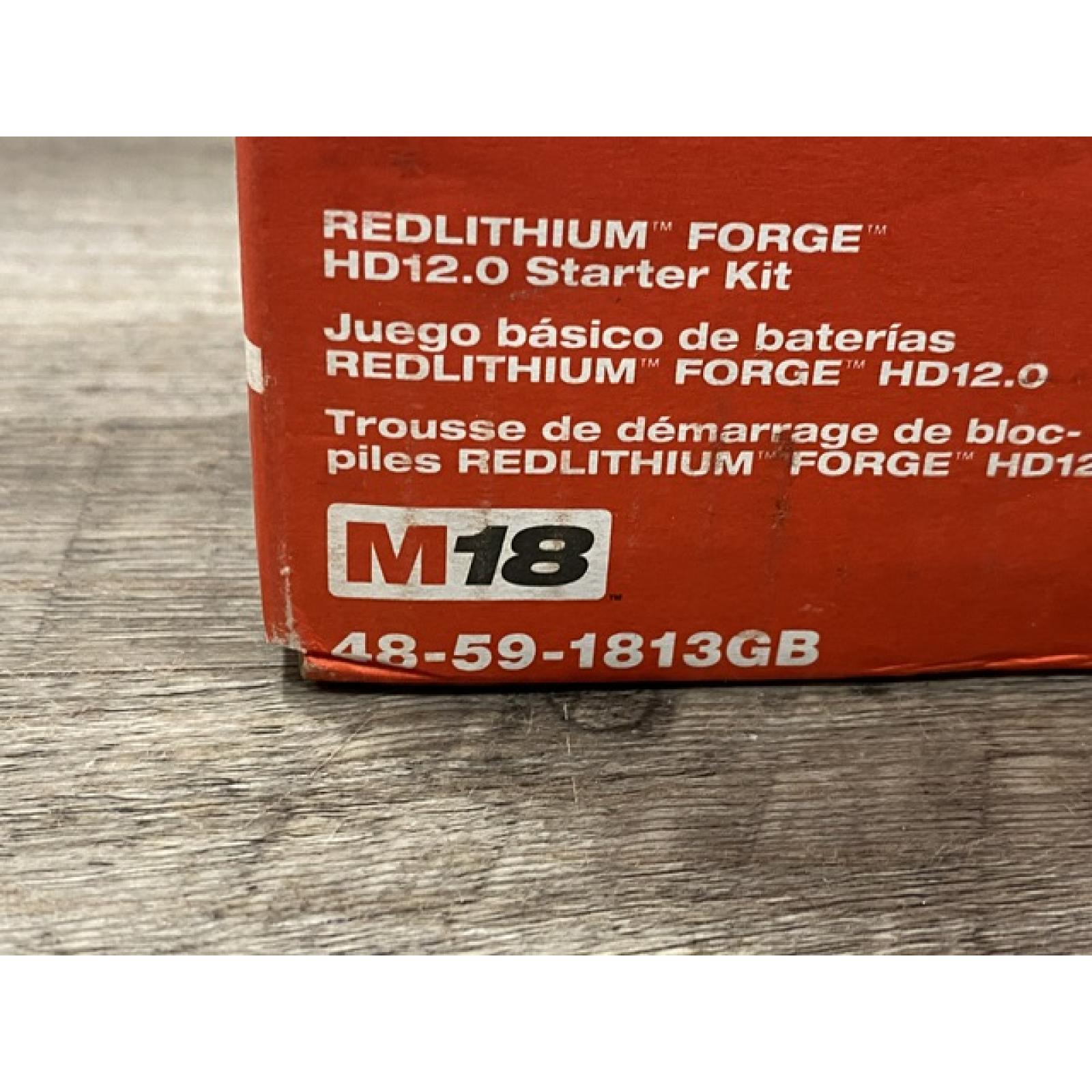 NEW - Milwaukee 18-Volt Lithium-Ion REDLITHIUM FORGE Starter Kit with 12. 0Ah Battery and Charger