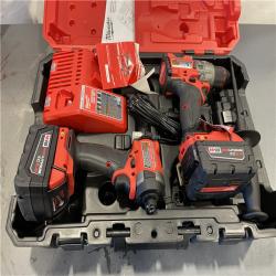 AS-IS - MILWAUKEE FUEL 18V Lithium-Ion Brushless Cordless Hammer Drill and Impact Driver Combo Kit