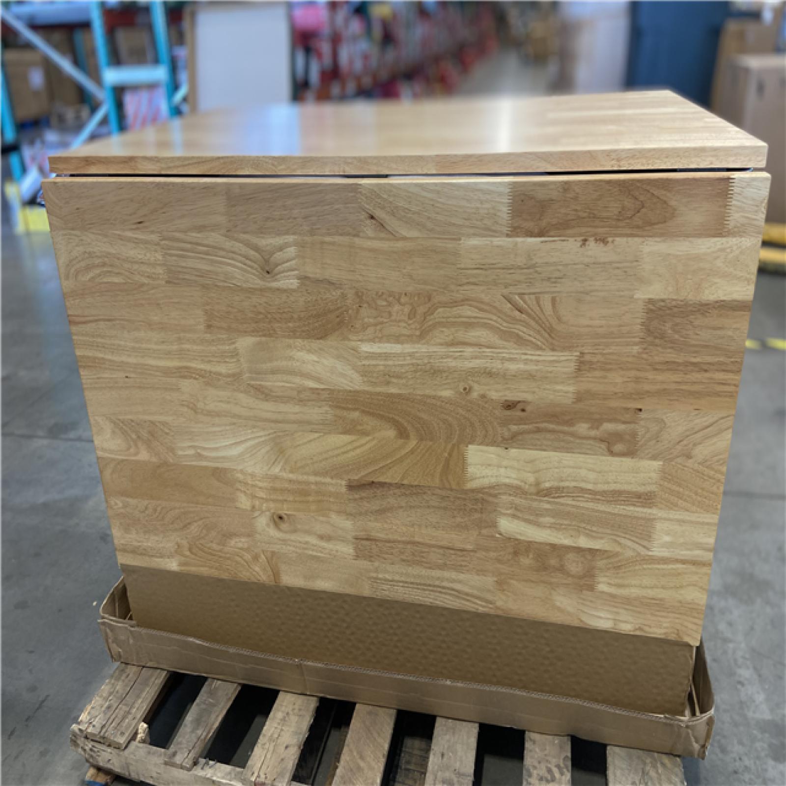 DALLAS LOCATION - Husky Tool Storage 46 in. W x 51 in. D Standard Duty Black Mobile Workbench Cabinet with Solid Top Full Length Extension Table