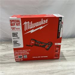 NEW Milwaukee 2626-21 M18 18V Cordless Oscillating Multi-Tool  Variable Speed  REDLITHIUM Battery Compatible  Fast Cutting  Sanding & Scraping Kit