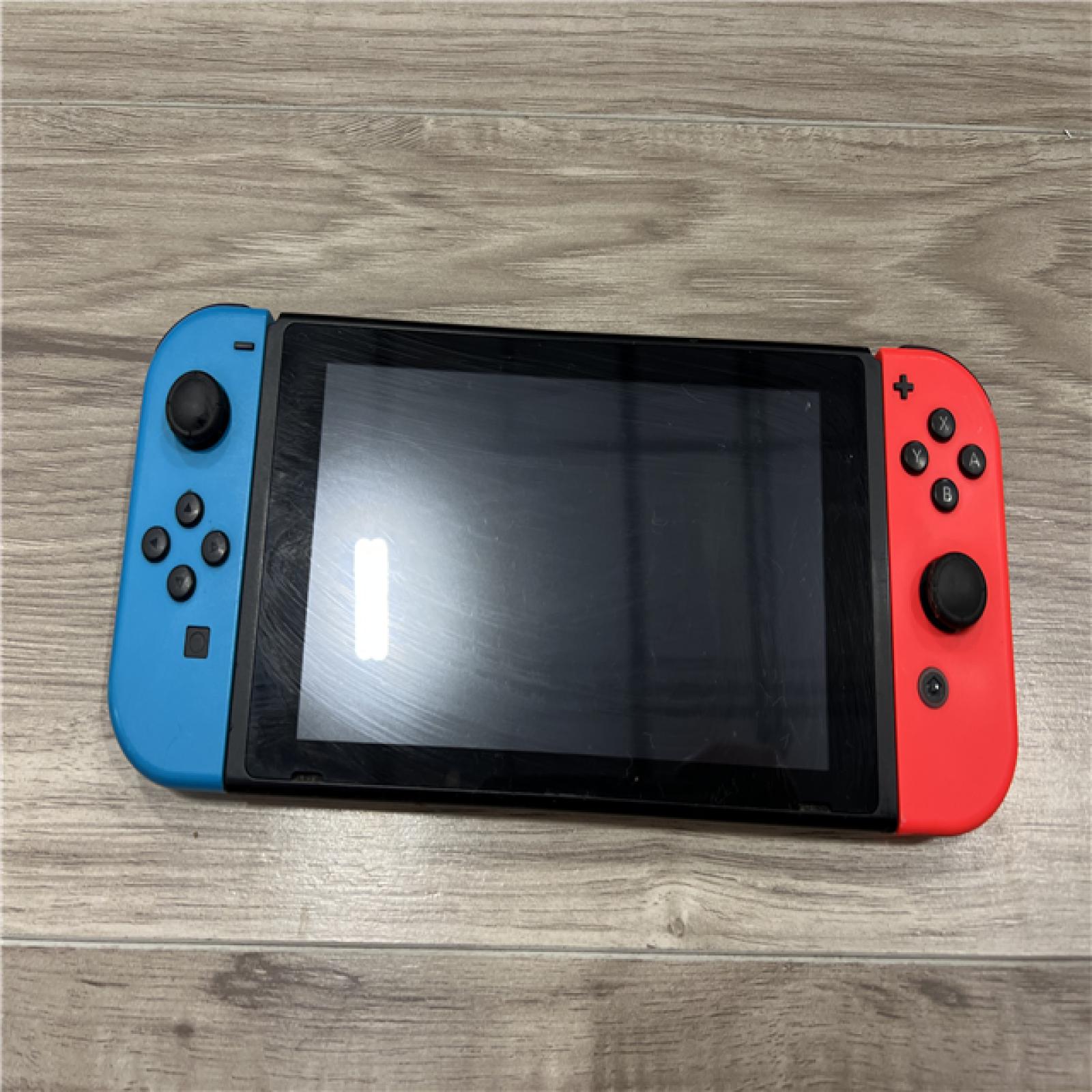 AS-IS Nintendo Switch with Neon Blue and Neon Red Joy-Con