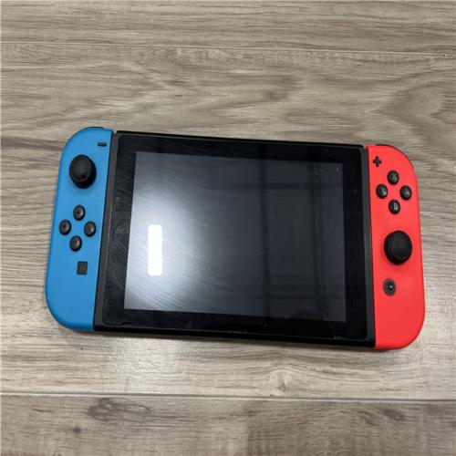 AS-IS Nintendo Switch with Neon Blue and Neon Red Joy-Con