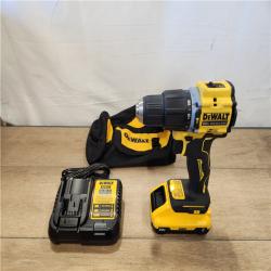 AS-IS- DEWALT ATOMIC 20V Cordless 1/2 in. Compact Hammer Drill Kit