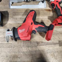 HOUSTON LOCATION - AS-IS Milwaukee M18 18-Volt Lithium-Ion Brushless Cordless Combo Kit (4-Tool) with 2-Batteries  1-Charger and Tool Bag