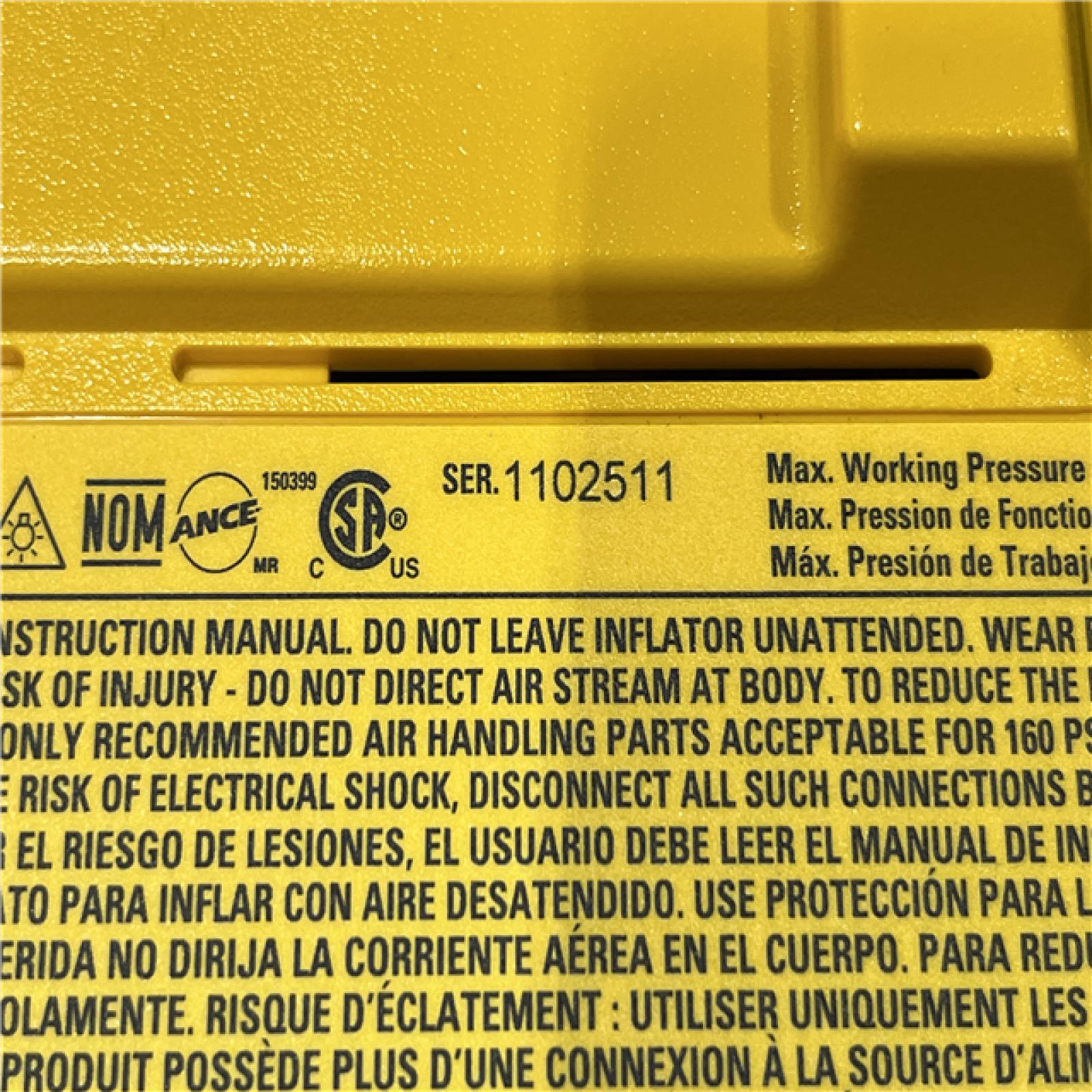 AS-IS DEWALT 20V MAX Cordless Electric Portable Inflator (Tool Only)