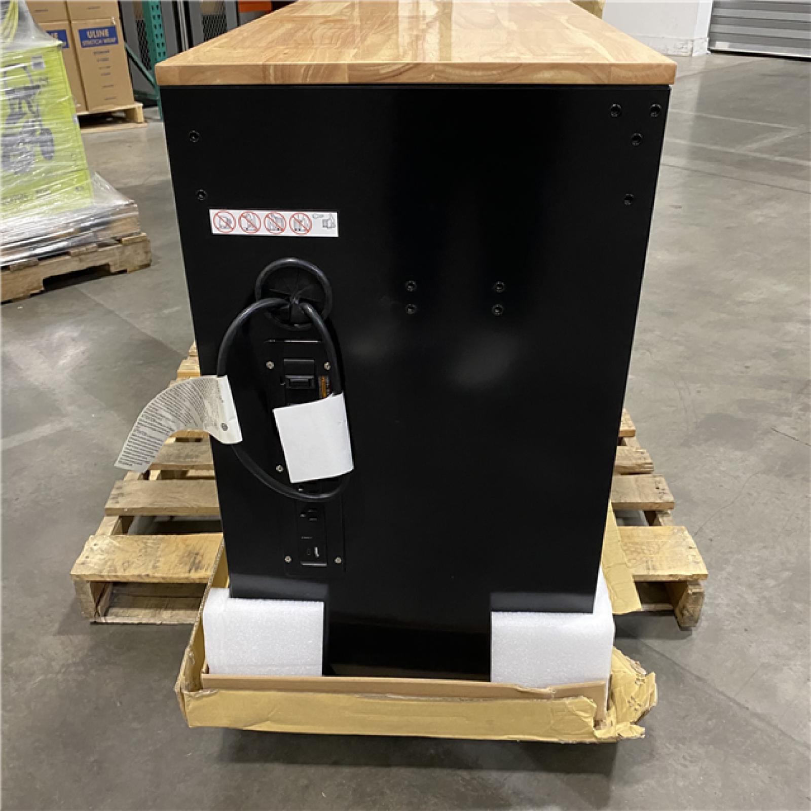 DALLAS LOCATION - Husky Tool Storage 46 in. W x 18 in. D 9-Drawer Mobile Workbench Cabinet in Gloss Black