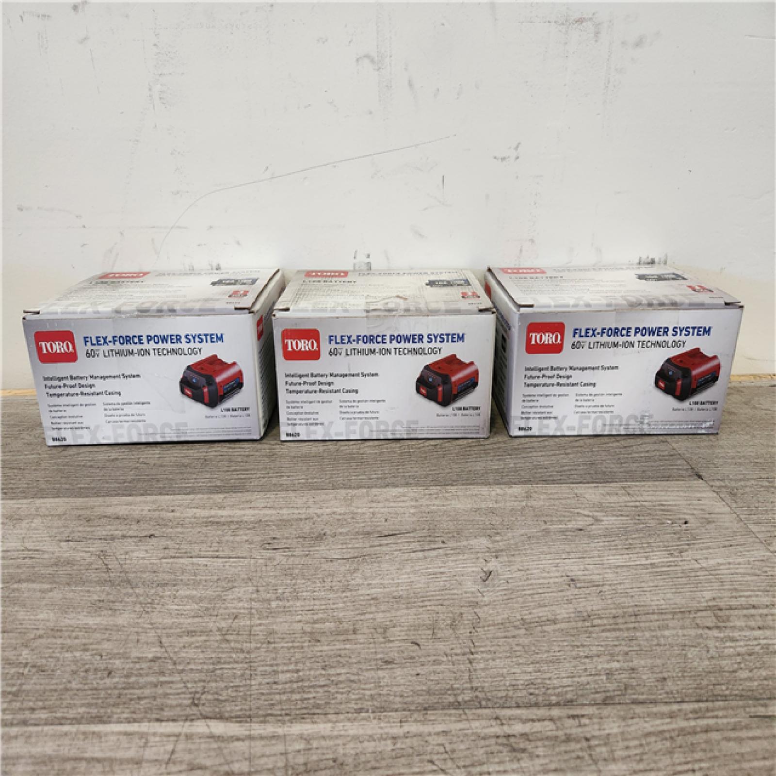 Phoenix Location NEW Toro 60V MAX* Flex-Force 2.5Ah Lithium-Ion Battery (3 Pack)