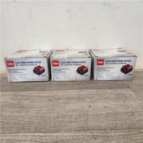 Phoenix Location NEW Toro 60V MAX* Flex-Force 2.5Ah Lithium-Ion Battery (3 Pack)