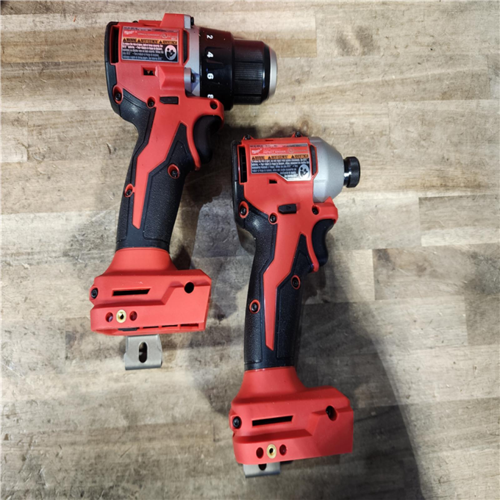 HOUSTON LOCATION - AS-IS Milwaukee M18 18V Lithium-Ion Brushless Cordless Compact Drill/Impact Combo Kit (2-Tool) W/(2) 2.0 Ah Batteries  Charger & Bag
