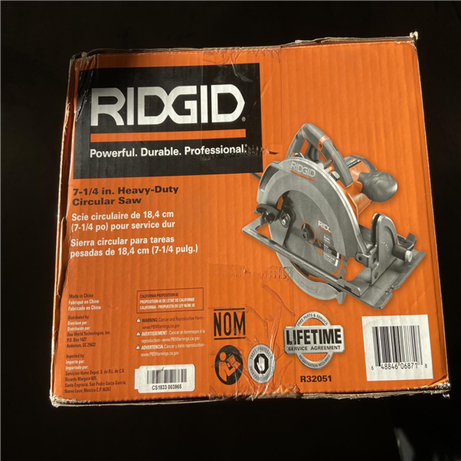 NEW! - RIDGID 15 Amp 7-1/4 in. Circular Saw