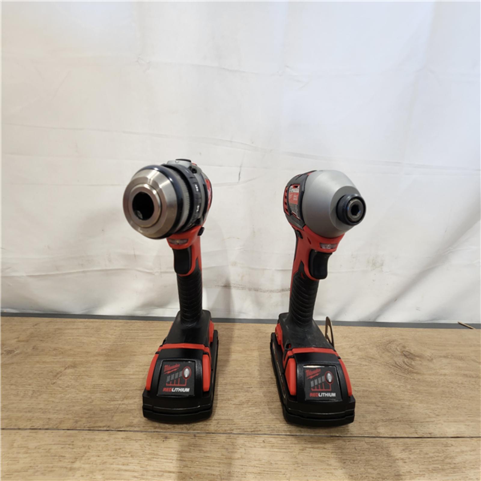 AS-IS- Milwaukee  18V Lithium-Ion Cordless Drill Driver/Impact Driver Combo Kit