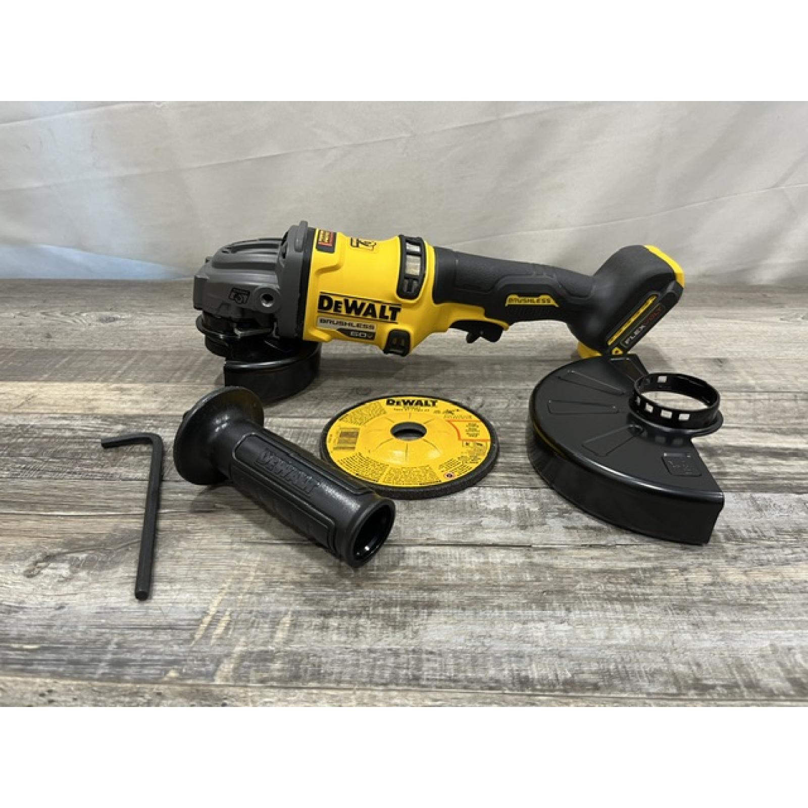 AS-IS DEWALT FLEXVOLT 60V MAX Cordless Brushless 4.5 in. to 6 in. Small Angle Grinder with Kickback Brake (Tool Only)