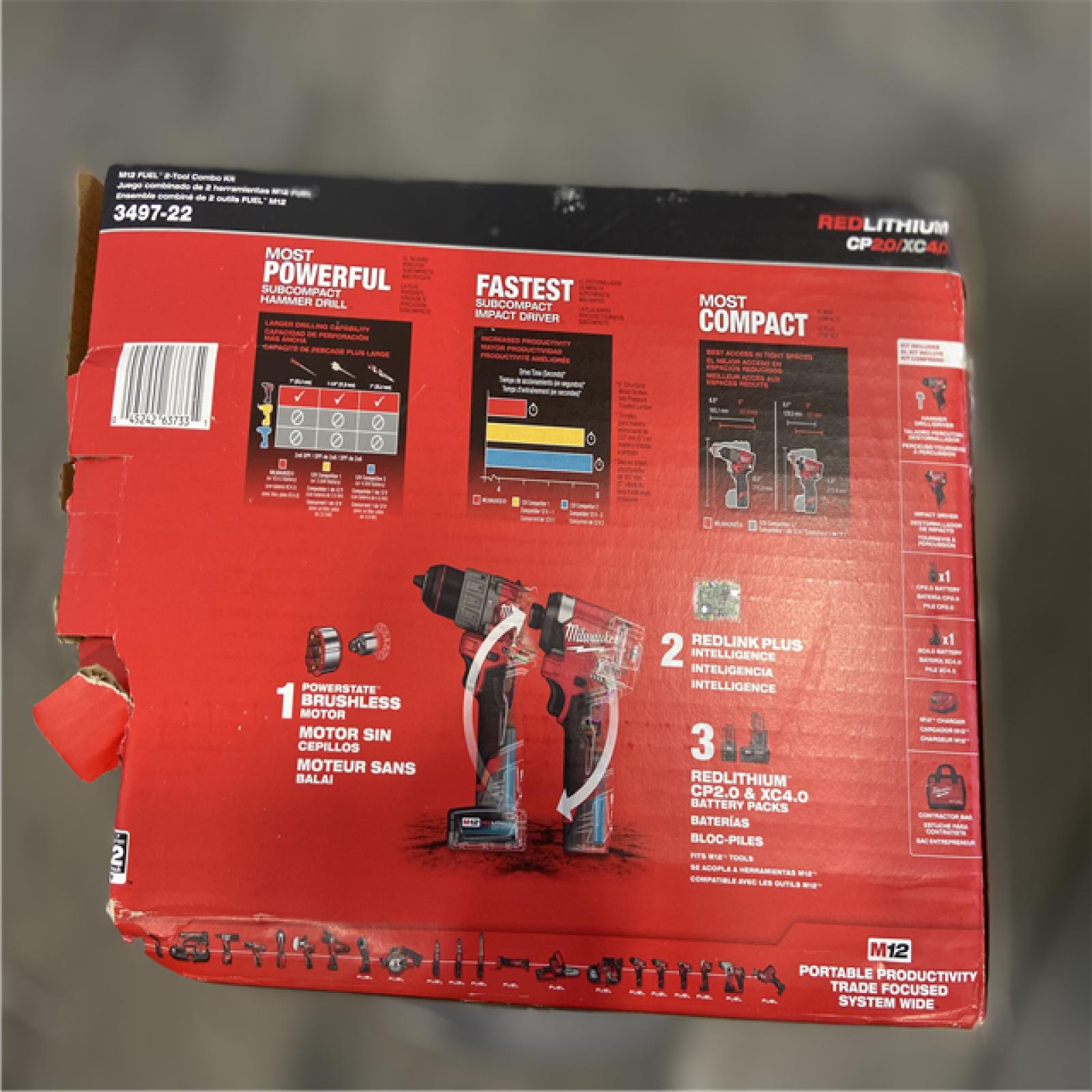 LIKE NEW! - Milwaukee M12 FUEL 12-Volt Lithium-Ion Brushless Cordless Hammer Drill and Impact Driver Combo Kit