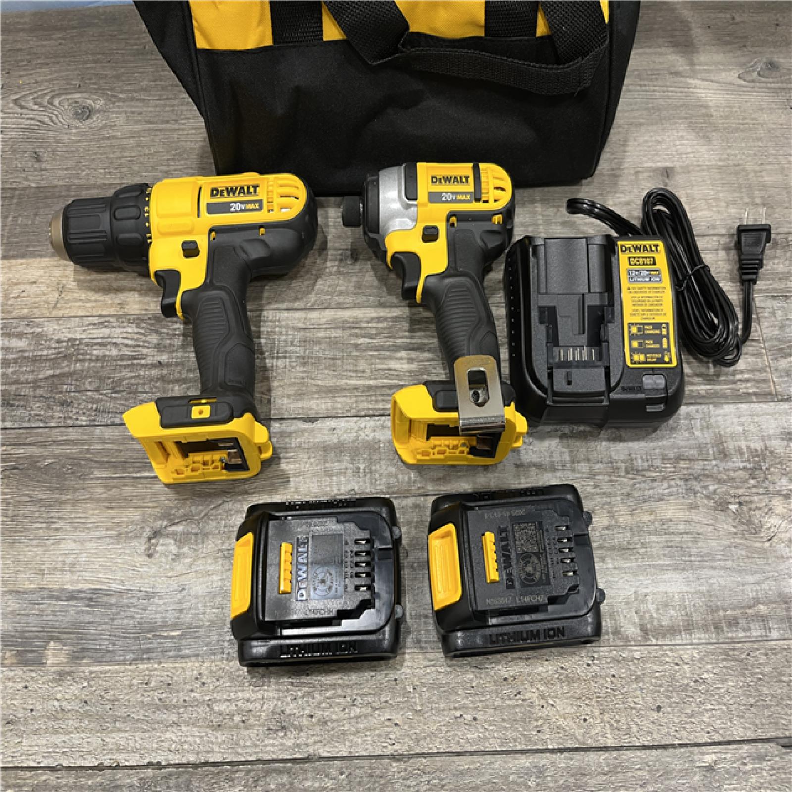 AS-IS DEWALT 20V MAX Cordless Drill/Impact 2 Tool Combo Kit
